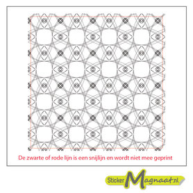 Tegelsticker zwart wit cirkel