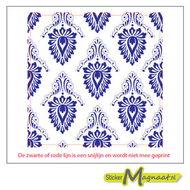 Tegelsticker blauw patroon portugees