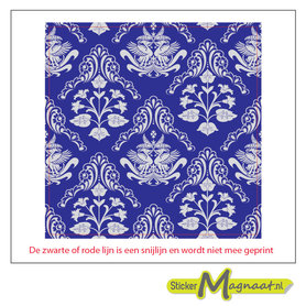 Tegelsticker wit blauw arabisch