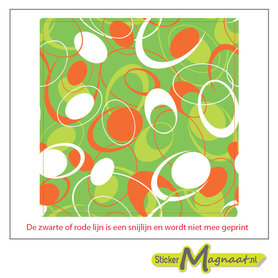 Tegelstickers groen-oranje