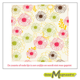 Tegel sticker bloem groen