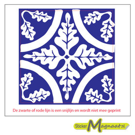 Tegelsticker marokkaanse vierkant blauw