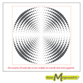 Tegel stickers cirkels zwart