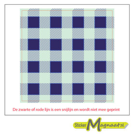 Tegelsticker vierkanten donker blauw