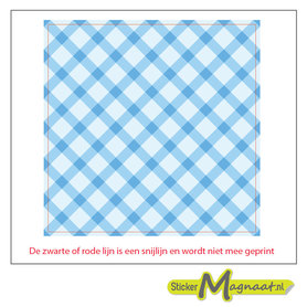 Tegelsticker vierkanten blauw