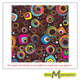 Tegelstickers cirkels en vierkanten