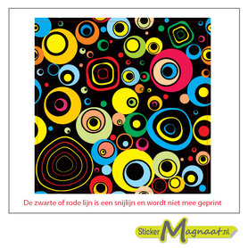 Tegelsticker cirkel zwart