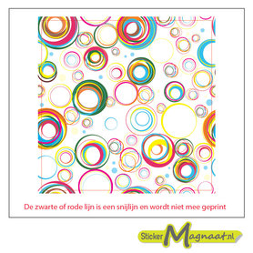 Tegel sticker konfetti