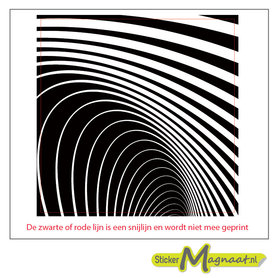 Tegelsticker zwart wit strepen