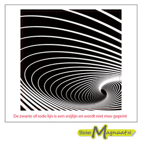 Tegelsticker zwart wit illusie