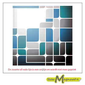 Tegelsticker gekleurde vierkanten