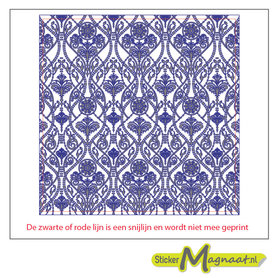 Tegelsticker portugees patroon blauw wit