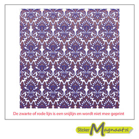 Tegelsticker art blauw oranje