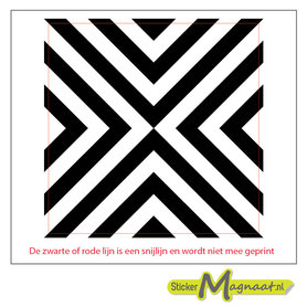 Tegelsticker driehoek art zwart