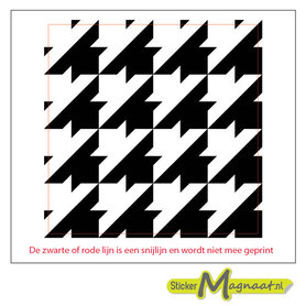 Tegelsticker driehoek zwart wit