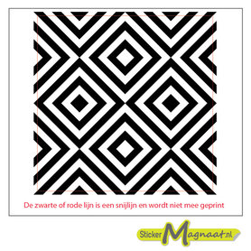 Tegelsticker vierkant zwart wit