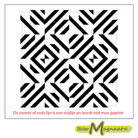 Tegelsticker Arabisch art zwart