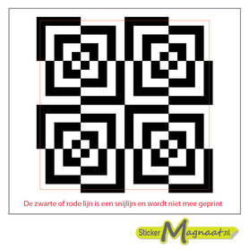 Tegelstickers art wit