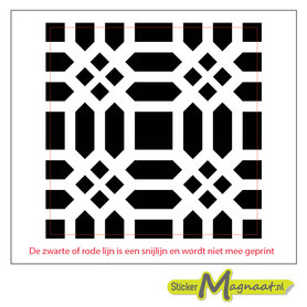 Tegelsticker art zwart wit