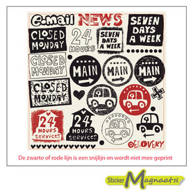 Tegelstickers - Symbolen - 5 Stuks