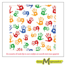 Tegelstickers - Hand - 5 Stuks