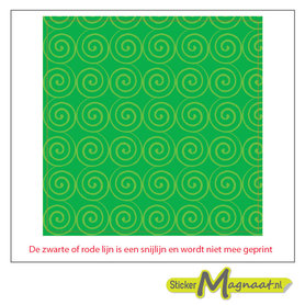Tegelsticker patroon groen krul