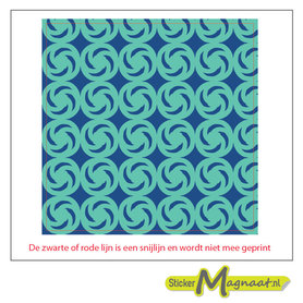 Tegelstickers patroon cyaan