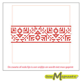 Tegelsticker pixel art rood