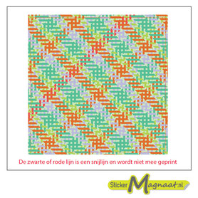 Tegelsticker lijnen kleur