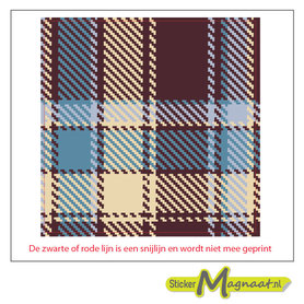 Tegelsticker vierkant blauw wit