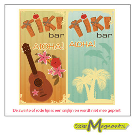 Tegelstickers - Tiki Bar - 5 Stuks