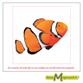 Tegelsticker clownvis