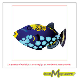 tegelstickers vis blauw