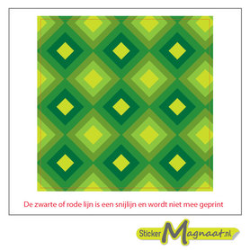 Tegelsticker vierkanten groen