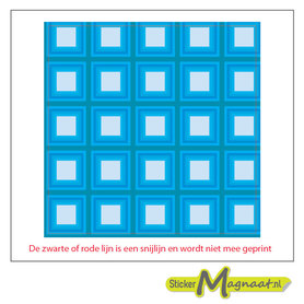 Tegelsticker vierkant blauw