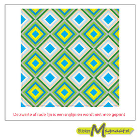 Tegelsticker vierkant groen