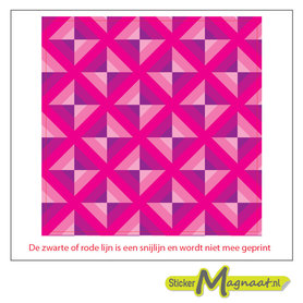Tegelsticker driehoeken roze