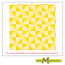 Tegelsticker driehoeken geel