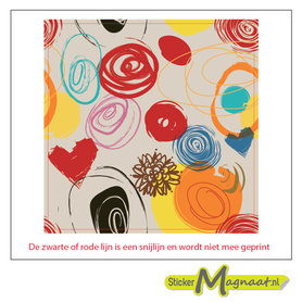 Tegelsticker bloemen art