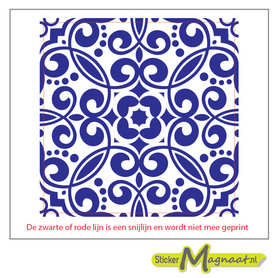 Tegelsticker Patroon delfsblauw