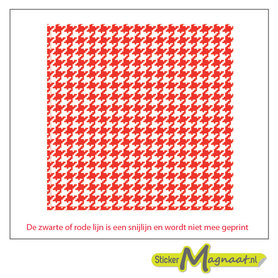 Tegelsticker patroon rood wit