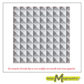 Tegelsticker piramides zwart