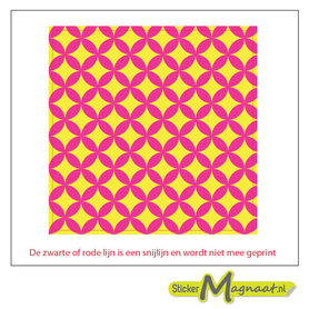 Tegelsticker vierkanten geel oranje