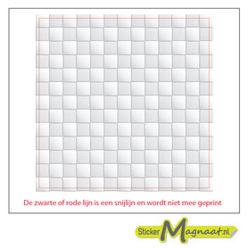 Tegelsticker vierkanten wit