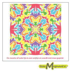 Tegelsticker barok regenboog