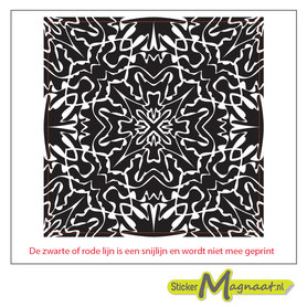 Tegelsticker patroon zwart wit