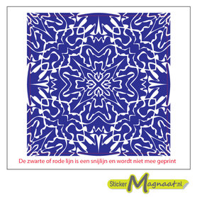 Tegelsticker Patroon Delfs blauw