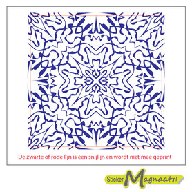 Tegelsticker Arabisch delfs blauw