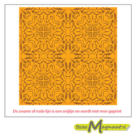 Tegelsticker patroon geel bruin