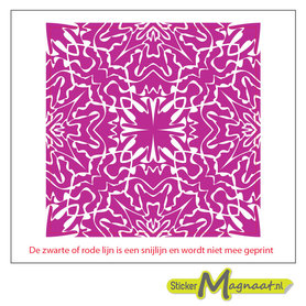 Tegelsticker Arabisch patroon roze